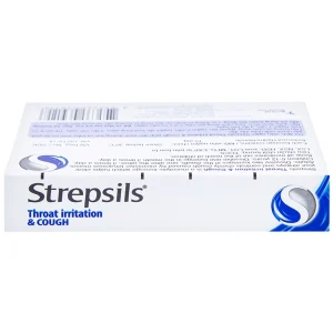 Viên ngậm Strepsils Throat Irritation & Cough Reckitt Benckiser giúp làm sạch đường thở và kiểm soát ho (2 vỉ x 12 viên)