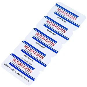 Viên nén Meyerviliptin 50mg Meyer-BPC hỗ trợ chế độ ăn kiêng, kiếm soát đường huyết (3 vỉ x 10 viên)