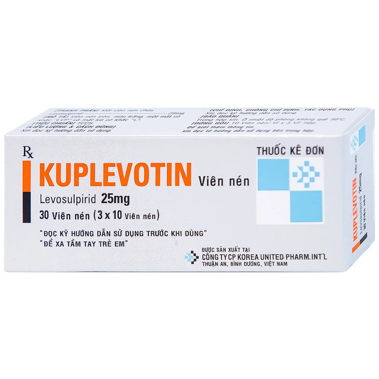 Viên nén Kuplevotin 25mg Korea United điều trị rối loạn tiêu hóa, trướng bụng (3 vỉ x 10 viên)