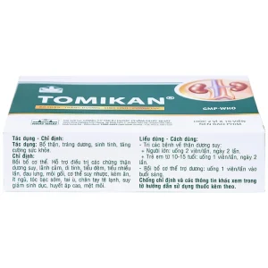 Thuốc Tomikan Nhất Nhất bổ thận, tráng dương, sinh tinh (2 vỉ x 10 viên)
