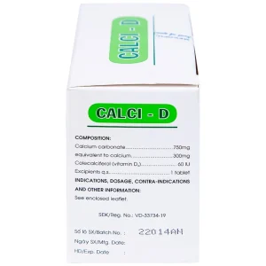 Thuốc Calci - D Mekophar bổ sung calci (10 vỉ x 10 viên)