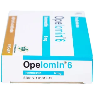 Viên nén Opelomin 6 OPV điều trị giun chỉ, giun lươn (2 vỉ x 2 viên)