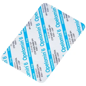 Viên nén Opelomin 6 OPV điều trị giun chỉ, giun lươn (2 vỉ x 2 viên)