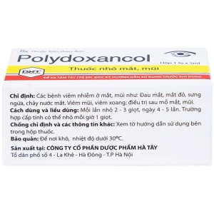 Thuốc nhỏ mắt, mũi Polydoxancol Hataphar điều trị viêm nhiễm mắt và mũi (5ml)