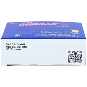 Viên nang Omeraz 20 Boston điều trị và dự phòng tái phát loét dạ dày, tá tràng (5 vỉ x 4 viên)