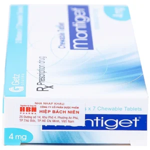 Thuốc Montiget 4mg Getz điều trị hen phế quản mạn tính (2 vỉ x 7 viên)