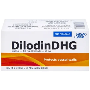Thuốc DilodinDHG điều trị các triệu chứng liên quan đến cơn trĩ cấp và bệnh trĩ mạn (5 vỉ x 10 viên)