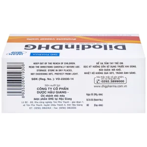 Thuốc DilodinDHG điều trị các triệu chứng liên quan đến cơn trĩ cấp và bệnh trĩ mạn (5 vỉ x 10 viên)