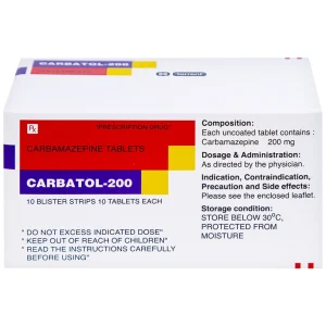 Thuốc Carbatol 200 Torrent điều trị bệnh động kinh cục bộ (10 vỉ x 10 viên)