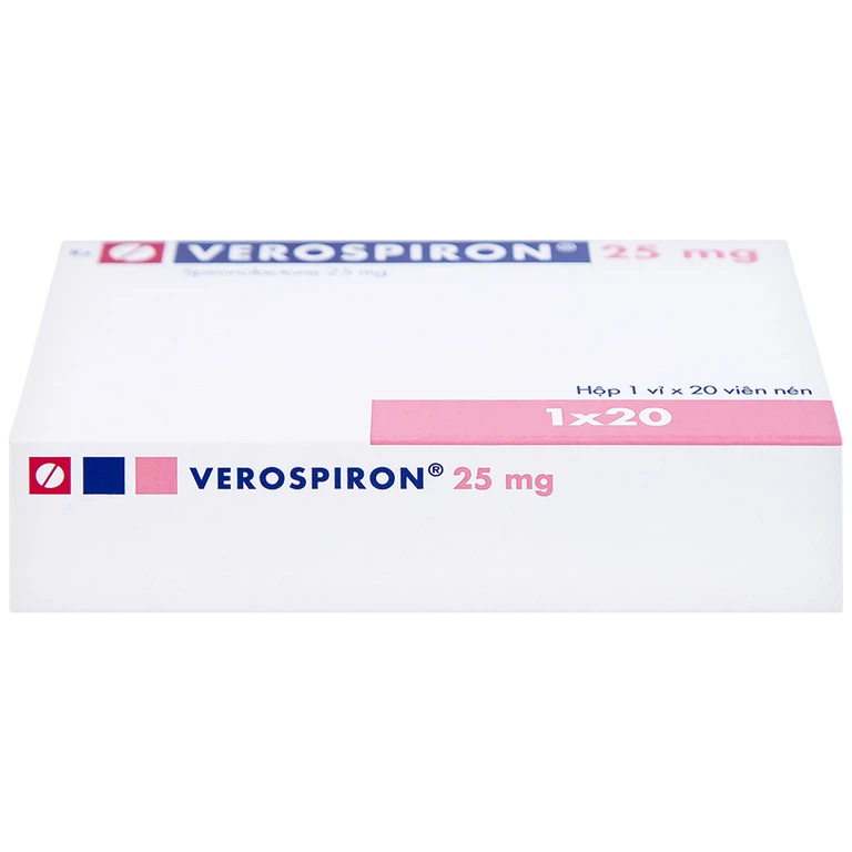 Thuốc Verospiron 25mg Gedeon điều trị ngắn hạn phẫu thuật (1 vỉ x 20 viên)