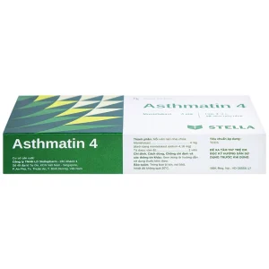 Viên nhai Asthmatin 4 Stella phòng và điều trị hen suyễn, giảm viêm mũi dị ứng (3 vỉ x 10 viên)