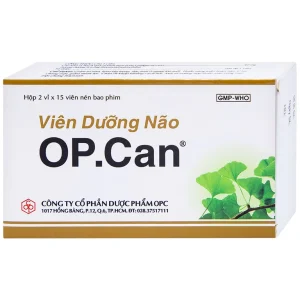 Viên dưỡng não O.P.CAN OPC điều trị giảm trí nhớ, kém tập trung, thiểu năng tuần hoàn não (2 vỉ x 15 viên)
