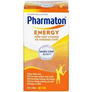 Viên uống Pharmaton Energy hỗn hợp vitamin và khoáng chất giúp tỉnh táo, hỗ trợ giảm mệt mỏi (30 viên)