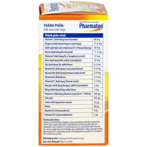 Viên uống Pharmaton Energy hỗn hợp vitamin và khoáng chất giúp tỉnh táo, hỗ trợ giảm mệt mỏi (30 viên)