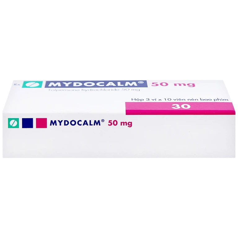 Viên nén Mydocalm 50mg Gedeon điều trị triệu chứng co cứng cơ sau đột quỵ (3 vỉ x 10 viên)