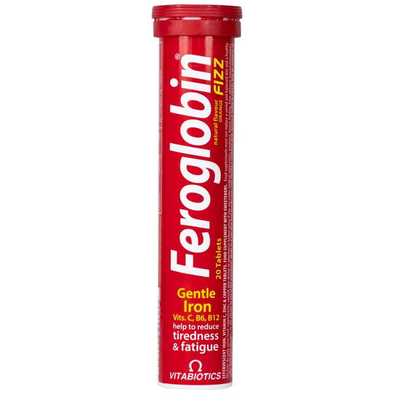 Viên uống Vitabiotics Feroglobin Fizz giúp cơ thể tăng tạo máu, tăng năng lượng, giảm mệt mỏi (20 viên)