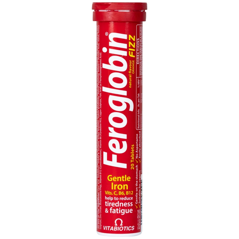 Viên uống Vitabiotics Feroglobin Fizz giúp cơ thể tăng tạo máu, tăng năng lượng, giảm mệt mỏi (20 viên)