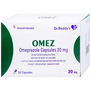 Viên nang cứng Omez 20mg Dr.Reddy's điều trị và dự phòng tái phát loét tá tràng (2 vỉ x 10 viên)