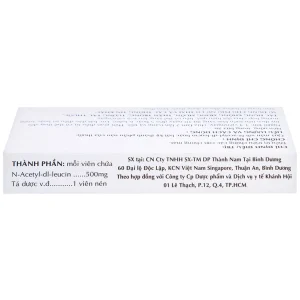 Thuốc Taginyl 500mg Thành Nam điều trị triệu chứng cơn chóng mặt (2 vỉ x 10 viên)