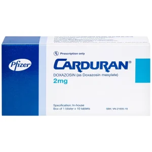 Thuốc Carduran 2mg Pfizer điều trị tăng huyết áp, u xơ tiền liệt tuyến (1 vỉ x 10 viên)