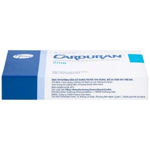 Thuốc Carduran 2mg Pfizer điều trị tăng huyết áp, u xơ tiền liệt tuyến (1 vỉ x 10 viên)