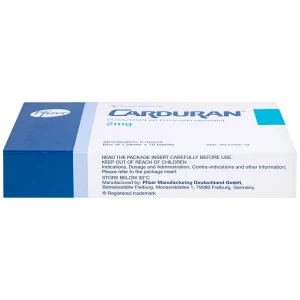 Thuốc Carduran 2mg Pfizer điều trị tăng huyết áp, u xơ tiền liệt tuyến (1 vỉ x 10 viên)