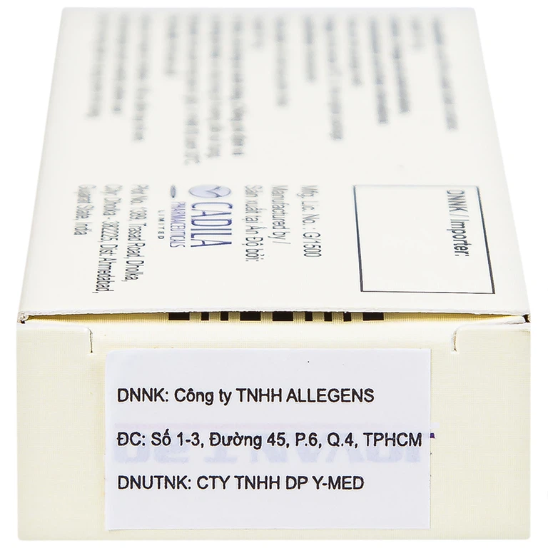 Viên nén Jovan T 20 Cadila điều trị rối loạn cương dương (1 vỉ x 1 viên)