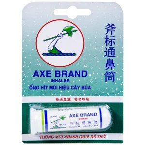 Ống hít mũi hiệu Cây Búa Axe Brand Inhaler Leung Kai Fook điều trị ngạt mũi, cảm cúm (6 ống x 1.7g)
