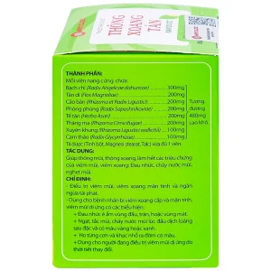 Thuốc Thông Xoang Tán Nam Dược điều trị viêm xoang mãn tính (50 viên)