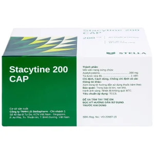 Thuốc Stacytine 200 CAP Stella điều trị long đờm trong viêm phế quản (10 vỉ x 10 viên)