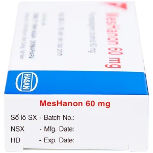 Viên nén MesHanon 60mg Hasan điều trị nhược cơ, tắt ruột do liệt ruột và bí tiểu sau phẫu thuật (3 vỉ x 10 viên)