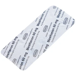 Viên nén MesHanon 60mg Hasan điều trị nhược cơ, tắt ruột do liệt ruột và bí tiểu sau phẫu thuật (3 vỉ x 10 viên)
