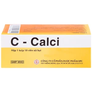 Viên sủi C-Calci OPC phòng và điều trị tình trạng thiếu Vitamin C và Calci (10 viên)