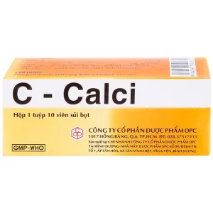 Viên sủi C-Calci OPC phòng và điều trị tình trạng thiếu Vitamin C và Calci (10 viên)