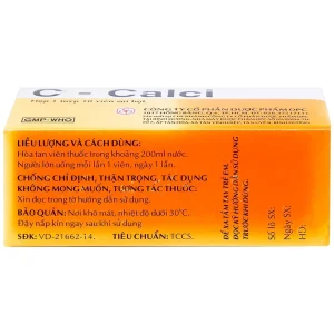 Viên sủi C-Calci OPC phòng và điều trị tình trạng thiếu Vitamin C và Calci (10 viên)