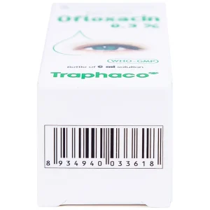 Thuốc nhỏ mắt Ofloxacin 0,3% Traphaco điều trị nhiễm trùng mắt, viêm kết mạc (6ml)