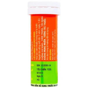 Viên sủi Vitamin C 1000mg OPC điều trị bệnh Scorbut và các chứng chảy máu do thiếu Vitamin C (10 viên)