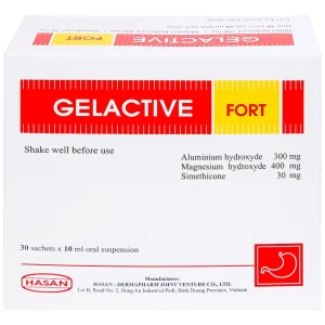 Hỗn dịch uống Gelactive Fort Hasan làm dịu các triệu chứng trong rối loạn tiêu hóa (30 gói x 10ml)