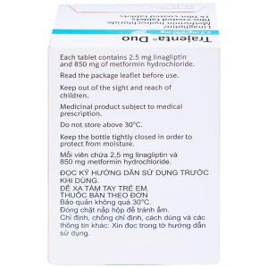 Thuốc Trajenta Duo 2.5mg/850mg Boehringer điều trị đái tháo đường típ 2 (14 viên)