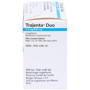 Thuốc Trajenta Duo 2.5mg/850mg Boehringer điều trị đái tháo đường típ 2 (14 viên)