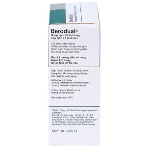 Dung dịch Berodual Boehringer hỗ trợ giãn phế quản (10ml)