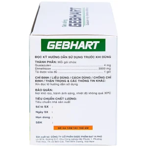 Gel uống Gebhart Davipharm điều trị triệu chứng cơn đau dạ dày (30 gói x 10g)