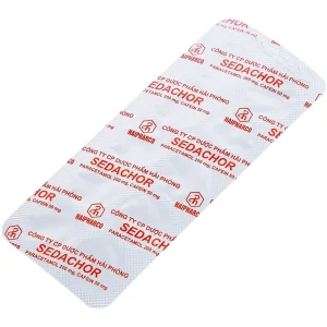 Thuốc Sedachor Haripharco hạ sốt, giảm đau, trị cảm cúm, nhức đầu (50 vỉ x 10 viên)