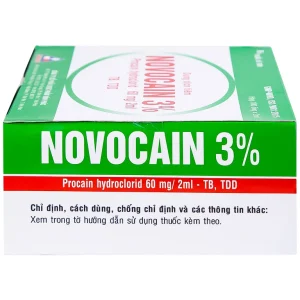 Dung dịch tiêm Novocain 3% Vinphaco gây tê tiêm thấm, gây tê vùng, gây tê tủy sống (100 ống x 2ml)