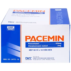 Viên nén Pacemin Hataphar điều trị triệu chứng đau đầu, sổ mũi, hắt hơi, giảm đau nhẹ (50 vỉ x 10 viên)