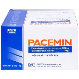 Viên nén Pacemin Hataphar điều trị triệu chứng đau đầu, sổ mũi, hắt hơi, giảm đau nhẹ (50 vỉ x 10 viên)
