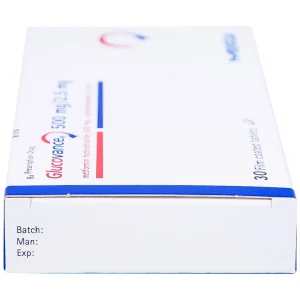 Thuốc Glucovance 500mg/2.5 mg Merck điều trị tiểu đường típ 2 (2 vỉ x 15 viên)