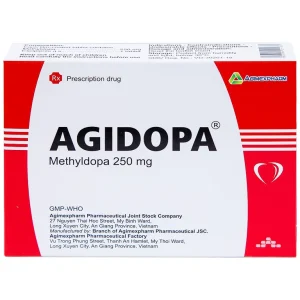 Thuốc Agidopa Agimexpharm điều trị tăng huyết áp (2 vỉ x 10 viên)