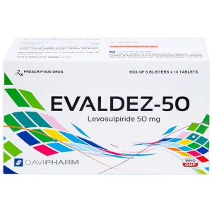 Thuốc Evaldez 50 Davipharm điều trị trầm cảm (6 vỉ x 10 viên)