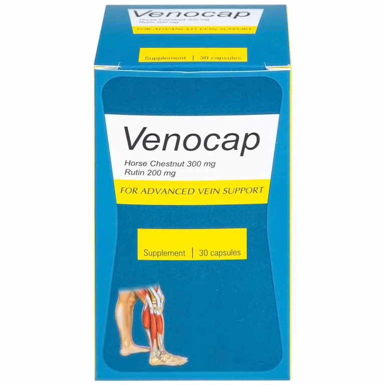 Viên uống Venocap Global Pharm giúp cải thiện các triệu chứng suy giãn tính mạch (30 viên)